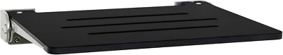 Asiento de banco de ducha plegable Silhouette Slimline de 18 pulgadas, negro mate Se Foto 1 de 4