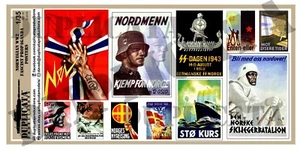 Diorama Accessory - 1/35 Fascist Norway Propaganda Posters, Various Sizes - WW2 - Picture 1 of 3