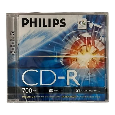 Philips CD- R 700 MB 52x Speed CD-R Rohling 1 Stück Neu & OVP - Bild 1 von 2