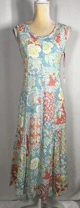 Ruby Rd. Women's Sundress A-Line Small Midi Sleeveless Cotton Floral Stretchy NW - Picture 1 of 12