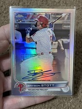 2022 Topps Chrome /499 Bryson Stott Refractor Rookie RC On-Card Auto #RA-BS