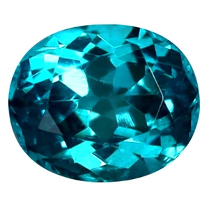 0,82k unglaublicher ovaler Schnitt (7x5mm) Brasilien Paraiba blau Apatit Edelstein - Bild 1 von 1