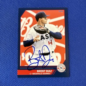 2023 Nashville Sounds Brent Diaz Auto Signed Autograph Brewers 