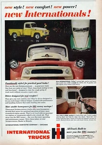 Camión pickup International S-100 1956 anuncio original impreso en color - Imagen 1 de 1