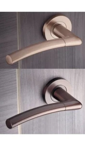 Interior Rose Door Handles Set Stanza Olympus Lever Door Handle Gold or Bronze - Picture 1 of 11