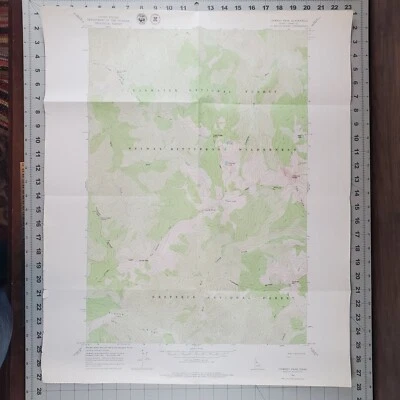 Chimney Peak Quadrangle Idaho 1966 USGS mapa topográfico serie de 7,5 minutos Foto 1 de 4