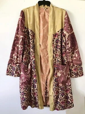 FREE PEOPLE LOOSE  RARE FIT FLORAL MULTI COLOR LONG SLEEVE COAT JACKET XS  NEW - Image 1 of 4
