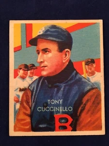 1935 Diamond Stars National Chicle #55 Tony Cuccinello Boston Braves 1934-36 - Foto 1 di 7