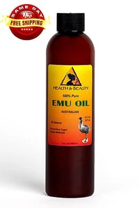 AUSTRALIAN EMU OIL ORGANIC TRIPLE REFINED by H&B Oils Center 100% PURE 8 OZ - Picture 1 of 12