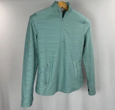 Tommy Bahama Everyday Active 1/2 Zip Pullover Women Large Teal LS Canton Seafoam - Image 1 of 4