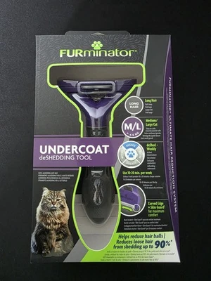 FURminator Undercoat Deshedding Tool for Small Long Hair Cat 4.5kg - Image 1 of 2