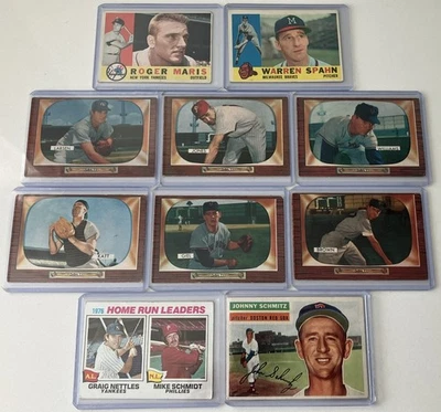 ENORME Lote (295+) Tarjetas de Béisbol y Fútbol Topps Bowman Años 50/60/70 De Colección Foto 1 de 4