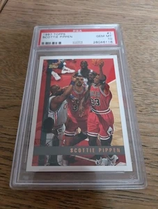 1997 Topps #1 Scottie Pippen PSA 10 Chicago Bulls - Picture 1 of 4