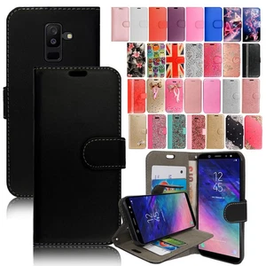For Samsung Galaxy A3 A5 A6 A7 A8 Plus Phone Cover Leather Flip Wallet Book Case - Picture 1 of 47