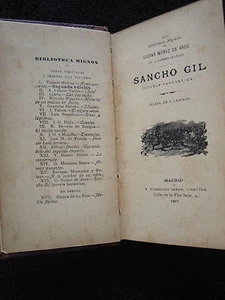 Sancho Gil 1901 Book Madrid Spain Gaspar Nunez De Arce Novela Fantastica Cuba - Imagen 1 de 12