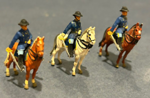 Preiser HO Scale American Civil War Union Officers Mounted - 6 Pieces