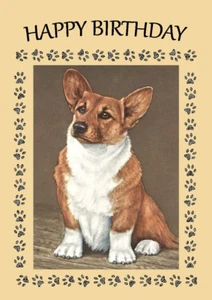 CORGI HUND TOLLE GEBURTSTAGSGRUSSE NOTIZKARTE - Bild 1 von 1