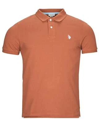 T-Shirt Chemise Polo U.S. Polo Assn.  Homme Coton Brun - Photo 1/3