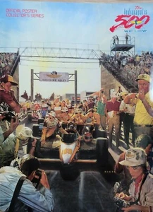 VINTAGE RACING POSTER ~ 1988 Indy 500 James Dietz Artwork Collage Original 16x21 - Picture 1 of 6