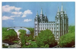 Postal vista aérea de Temple Square en Salt Lake City Utah - Imagen 1 de 2