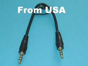 3 Stück 12 Zoll 3,5 mm Stereo TRRS AV-Stecker auf Stecker geformt kurz schwarz Jumper-Kabel - Bild 1 von 1