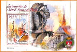 A5749 - REP CENTROAFRICANA - ERROR, 2019, RECUERDO МISPERF S: Notre Dame Paris - Imagen 1 de 1