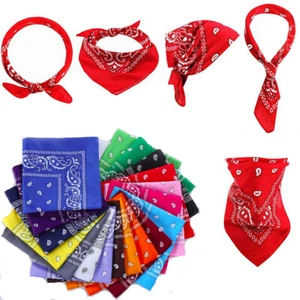Fashion Bandana Scarves Paisley Head Face Mask Wrap Handkerchief Soft 22'' Scarf - Picture 1 of 10