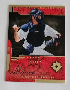 2005 UD Ultimat Collection Joe Mauer Serial Numbered Card 210/475