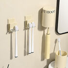 Porte-brosse à dents adhésif mural style crème organisateur de salle de bain