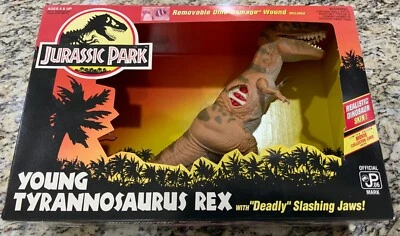 Jurassic Park Young Tyrannosaurus Rex Dino Daño 1993 Kenner con Caja Original Foto 1 de 4