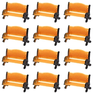 ZY36100OO 12Stk Modellbahn Plattform Park Straßen Sitzbank Stuhl Sofa 1:100 TT - Picture 1 of 4