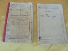 2 Livrets Militaires Dragon Dangé Classe 1883 20 ans de services WW1