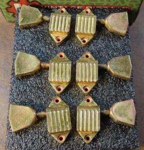 aged Kluson GOLD Waffleback tuners RELIC fit Gibson Historic Les Paul Custom - Picture 1 of 8