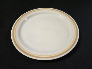 Corelle Almond 10 1/4" Dinner Plates With Gold and Yellow Stripes - Picture 1 of 3