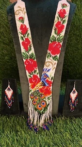 Collar Hecho a Mano Semilla Cuentas Boho Estilo Americano Nativo Cuentas Multi Hilo - Imagen 1 de 2