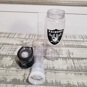 Las Vegas Raiders Water Bottle Fruit Infuser 20oz Duck House Plastic BPA Free - Picture 1 of 7