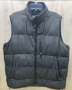 Free Country Men's XL Full Zip Down Winter Puffer Vest Charcoal-Gray - Picture 1 of 16