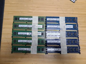 LOT 100 MIXED BRAND MIXED SPEED 4GB DDR3 DDR3L DESKTOP MEMORY RAM - Picture 1 of 3