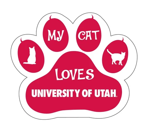 UTAH UTES CAT PAW MAGNET-MY CAT LOVES UTAH MAGNET Cover