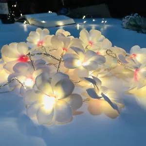 20 LED Flower Fairy String Lights Battery Lamp Wedding Party Home Room Decor - Picture 1 of 7