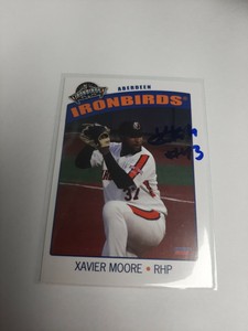 2020 Xavier Moore Aberdeen Ironbirds Orioles Autographed Baseball Card
