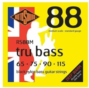 Cuerdas de bajo de nailon negras Rotosound RS88M 65-115 escala media - Imagen 1 de 6