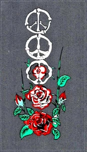 Grateful Dead Decal Vintage Bones Roses Skull Skeleton Peace Car Window Sticker - Picture 1 of 1