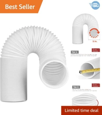 Портативный выхлопной шланг с резьбой по часовой стрелке переменного тока диаметр 5 дюймов, длина 78 дюймов без запаха - Изображение 1 из 4