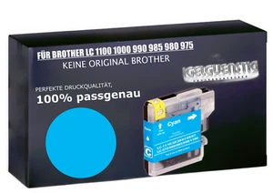 1 Tintenpatrone kompatibel cyan für Brother LC1100 DCP 145C - Bild 1 von 5