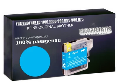 1 Tintenpatrone kompatibel cyan für Brother LC1100 DCP 145C - Bild 1 von 4