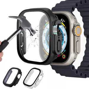 For Apple Watch Series Ultra 49mm Tempered Glass Protector Screen Case Cover - Picture 1 of 19