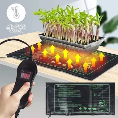 Seedling Heat Mat Temp Control Thermostat Plant Seed Greenhouse w/Temperature - Image 1 of 4