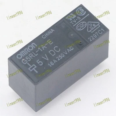 NEW OMRON  G5RL-1A-E-5VDC 5V 6pins 16A 250VAC Relay - Image 1 of 4