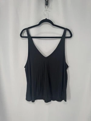 Camiseta sin mangas Free People Intimately para mujer XL negra acanalada cuello en V Foto 1 de 4